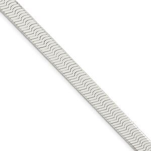 Men's 8mm, Sterling Silver Solid Herringbone Chain Necklace, 20 Inch